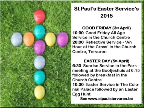 St Pauls Easter Services 2015